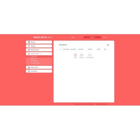 Mercusys MW305R router 300 Mb/s, 2.4GHz, 2T2R, 5x FE