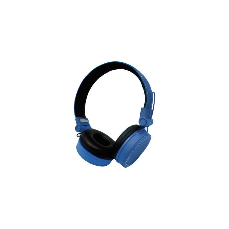 VULTECH CUFFIE E MICROFONO CON REGOLATORE VOLUME - COLORE BLU - HD-03B