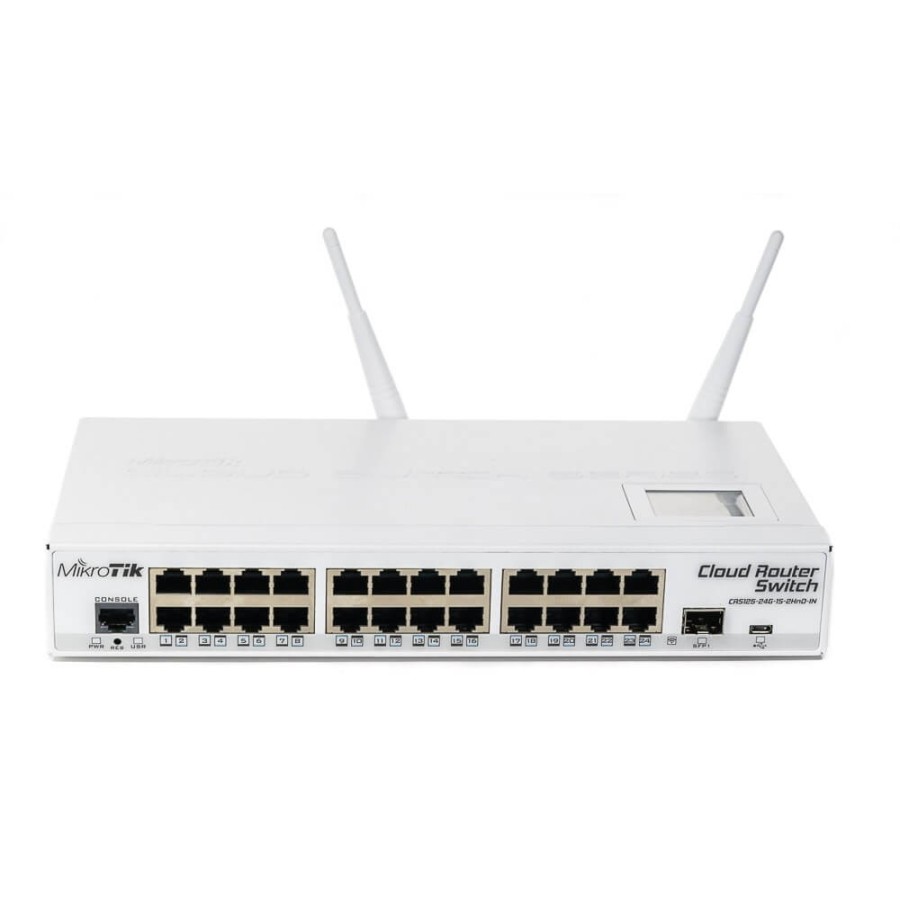 MIKROTIK CLOUD ROUTER SWITCH CRS125-24G-1S-2HnD-IN , 24xLAN, 1xSFP, 2,4 GHZ  RouterOS Lv.5