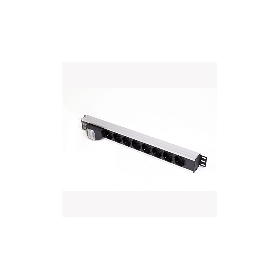 MULTIPRESA 8P PER RACK 19" CON INTER, 8*10A/16A SCHUKO