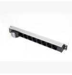 MULTIPRESA 8P PER RACK 19" CON INTER, 8*10A/16A SCHUKO