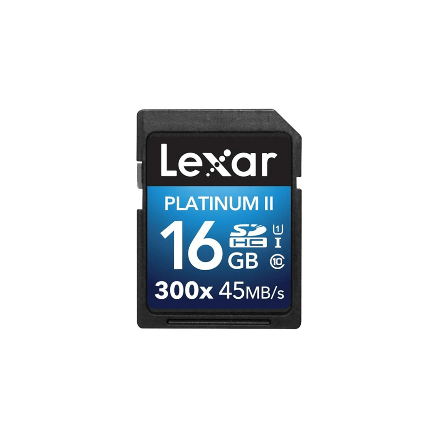 LEXAR MEMORY CARD SD 16GB C10 PLATINUM II 300X