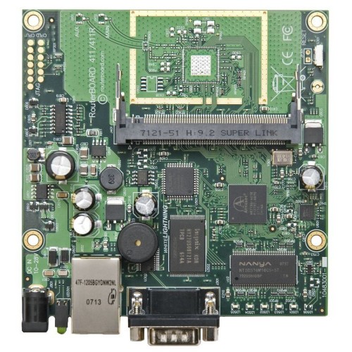 MIKROTIK ROUTERBOARD RB411AH, 1xLAN, 1xmPCI, RouterOS Lv.4
