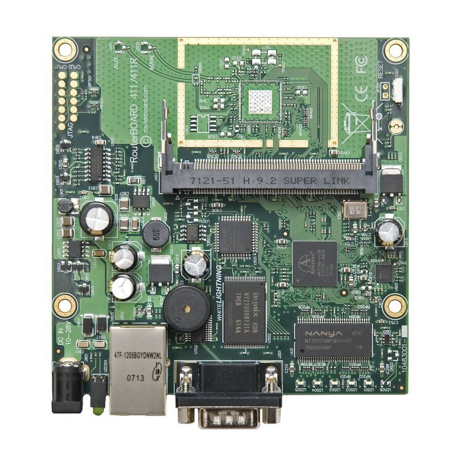 MIKROTIK ROUTERBOARD RB411AH, 1xLAN, 1xmPCI, RouterOS Lv.4
