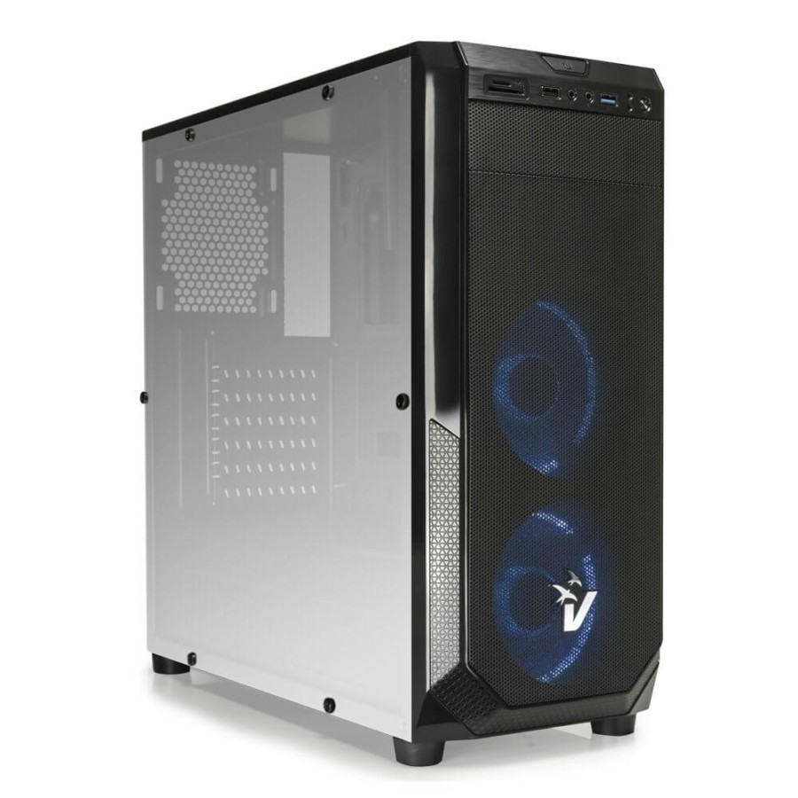VULTECH CASE GAMING ATX GS-0485BL BLACKDOOM CON VENTOLE HALO LED BLU
