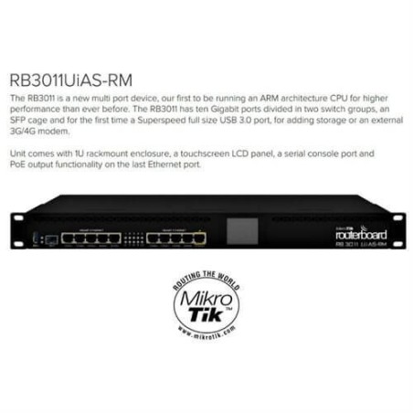MikroTik RouterBOARD RB3011UiAS-RM 1U 19"