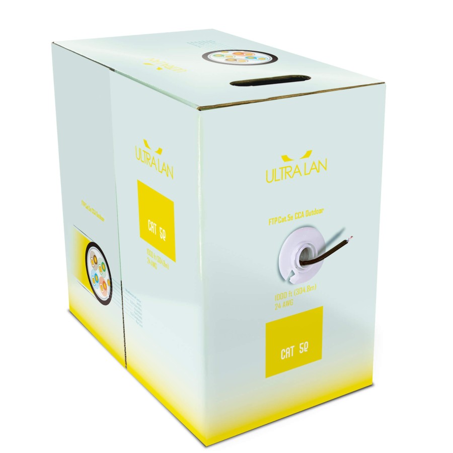 ULTRALAN FTP CABLE CAT 5E CCA PE+PVC 305M (OUTDOOR)  ULAN-FTP-C5E-CCA-PE