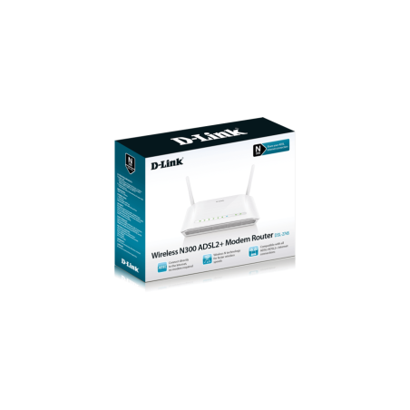 MODEM ROUTER ADSL2+ WIRELESS N 300MBPS 4*ETHERNET D-LINK DSL-2745