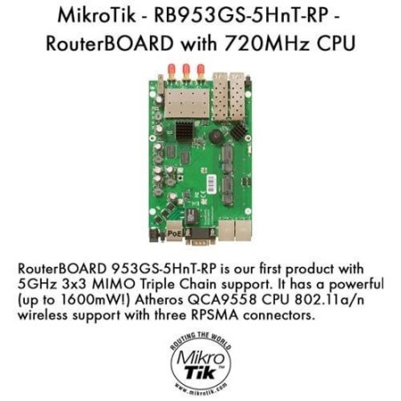 MikroTik RouterBOARD RB953GS-5HnT-RP (3x RPSMA)