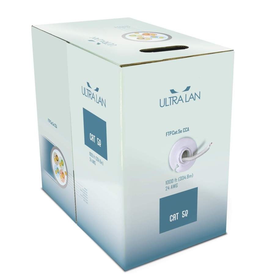 ULTRALAN FTP CABLE CAT 5E CCA PE+PVC 305M (INDOOR)  ULAN-FTP-C5E-CCA