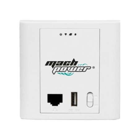 MACH POWER IN-WALL ACCESS POINT 802.11N 2,4GHZ, 300MBPS, POE 24V, 2*WAN/LAN PORT, 1*USB2,0 5V/1A PORT, 15DBI ANTENNA, AC CONTROL
