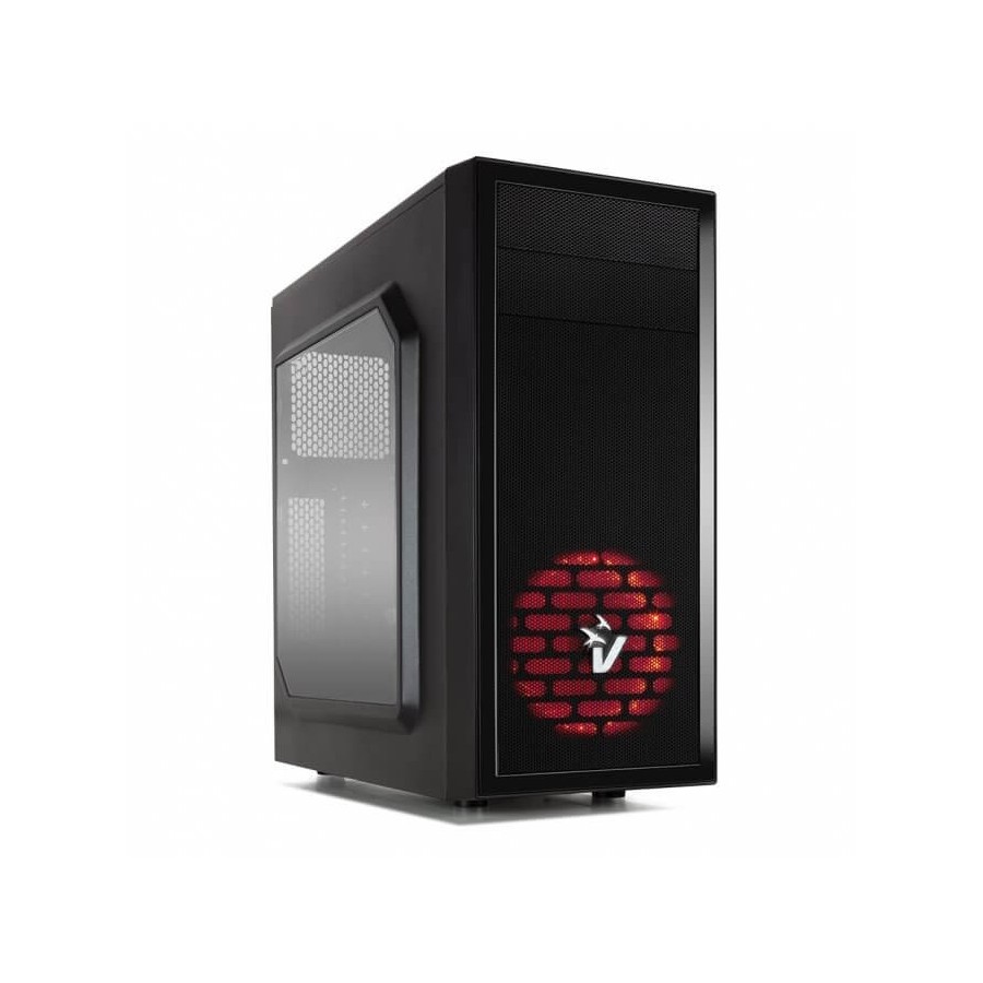VULTECH CASE GAMING ATX GS-0286RD DARKLINE CON VENTOLA LED ROSSA - NO ALIMENTATORE
