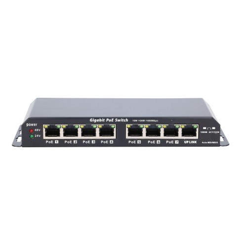 EXTRALINK KRATOS GIGABIT POE SWITCH 8-7 PORT 24V 60W WITH POWER ADAPTER 24V 2.5A EX-1025