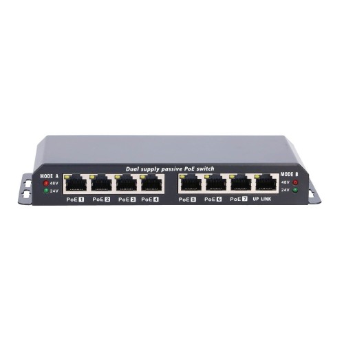 EXTRALINK POE SWITCH 8-7 PORT 24V 90W WITH POWER ADAPTER 24V 2.5A EX-2053