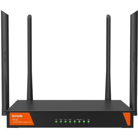 Tenda W15E 1200Mbps Smart Gigabit Wireless WiFi Router Hotspot Router 11ac 2.4G/5GHz Wi-Fi Repeater for Office / Internet cafe