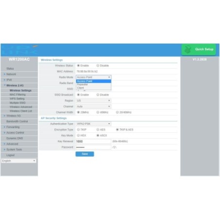 UPLINK WR1200AC WIRELESS DUAL-BAND AC ROUTER, 1200 MB/S, 5X GE