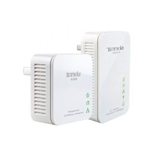 TENDA PW201A+P200 300Mbps WiFi Powerline Extender Starter Kit 2 Units