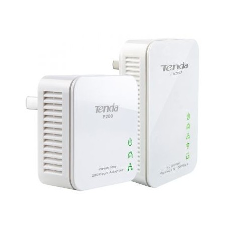 TENDA PW201A+P200 300Mbps WiFi Powerline Extender Starter Kit 2 Units