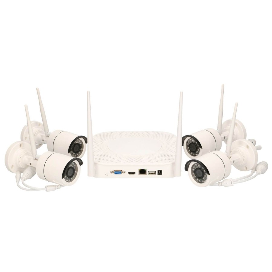 EXTRALINK EXTRA-VISION V1004 WIRELESS NVR KIT 4X WIFI FULL HD CAMERA + 4CH WIFI NVR EX-13278