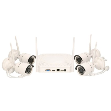 EXTRALINK EXTRA-VISION V1004 WIRELESS NVR KIT 4X WIFI FULL HD CAMERA + 4CH WIFI NVR EX-13278