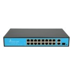 EXTRALINK VIRTUS VER.2 16XFE, 2XGE, 1XSFP, 16XPOE, 250M POE, FAST ETHERNET UNMANAGED 802.3AF/AT POE SWITCH, POWER SUPPLY 150W E