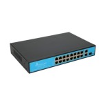EXTRALINK VIRTUS VER.2 16XFE, 2XGE, 1XSFP, 16XPOE, 250M POE, FAST ETHERNET UNMANAGED 802.3AF/AT POE SWITCH, POWER SUPPLY 150W E