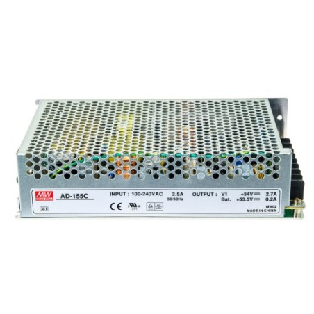 Alimentatore switching buffer Mean Well AD-155C 48V (48-56) 2,8A 155W MW-AD-155C