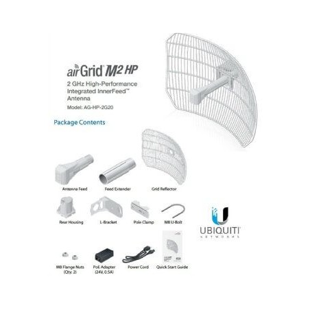 Ubiquiti AirGrid M2 HP 2.4GHz 20 dBi