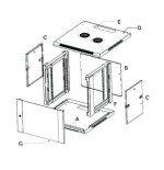 EXTRALINK 4U 600X600 WALL-MOUNTED RACKMOUNT CABINET BLACK EX-2893