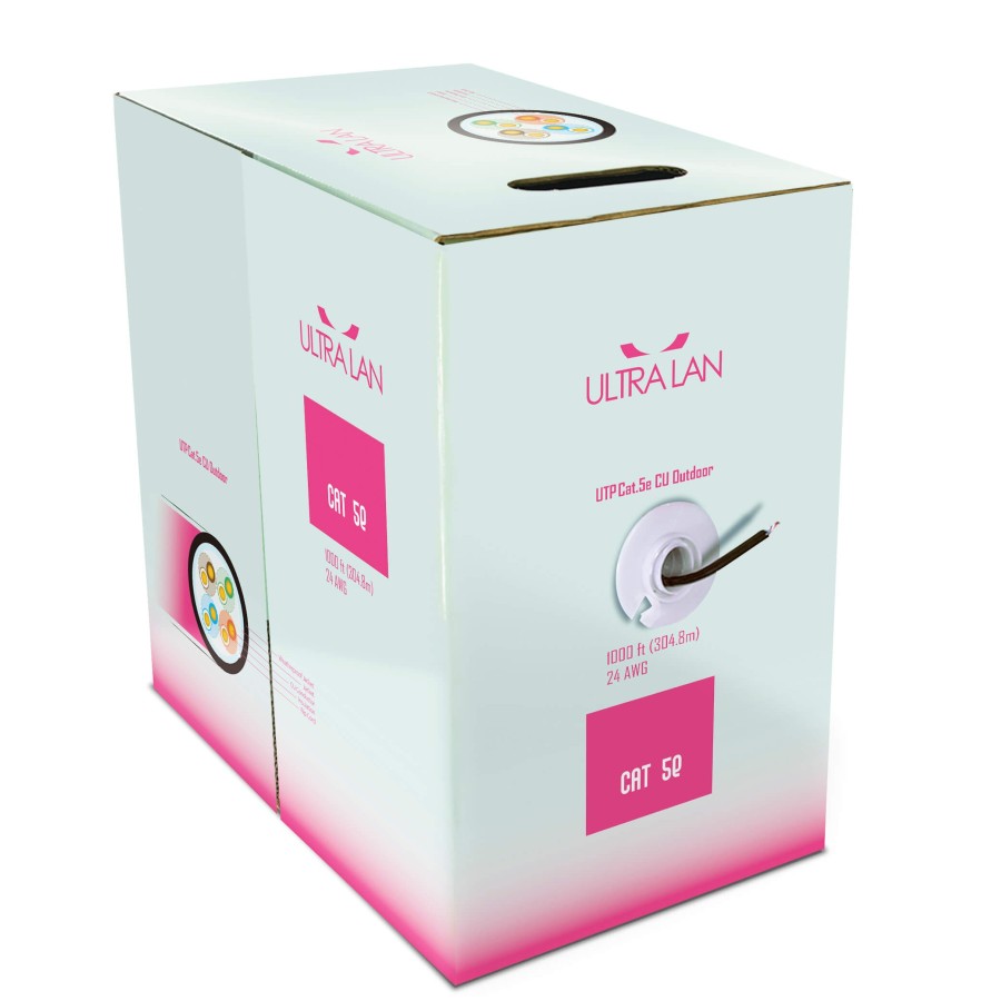 ULTRALAN UTP CABLE CAT 5E CU PE+PVC 305M (OUTDOOR) ULAN-UTP-C5E-CU-PE