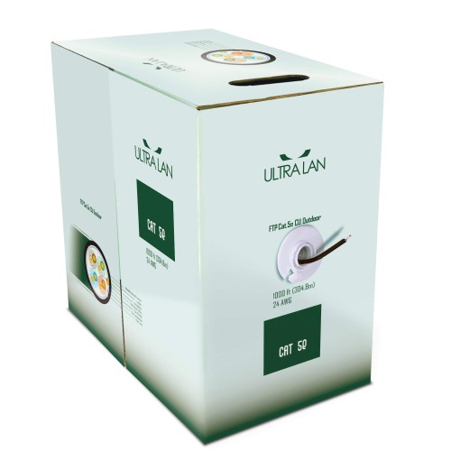 ULTRALAN FTP CABLE CAT 5E CU PE+PVC 305M (OUTDOOR) ULAN-FTP-C5E-CU-PE