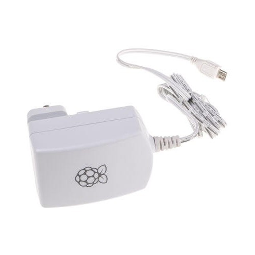 Alimentatore da parete, +5V cc, 2A, 1 Output, 10W UFFICIALE Raspberry PI