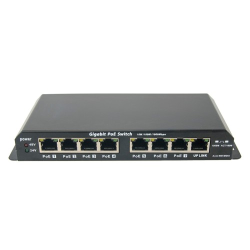 PoE switch 7 ports 24V/48V 60W