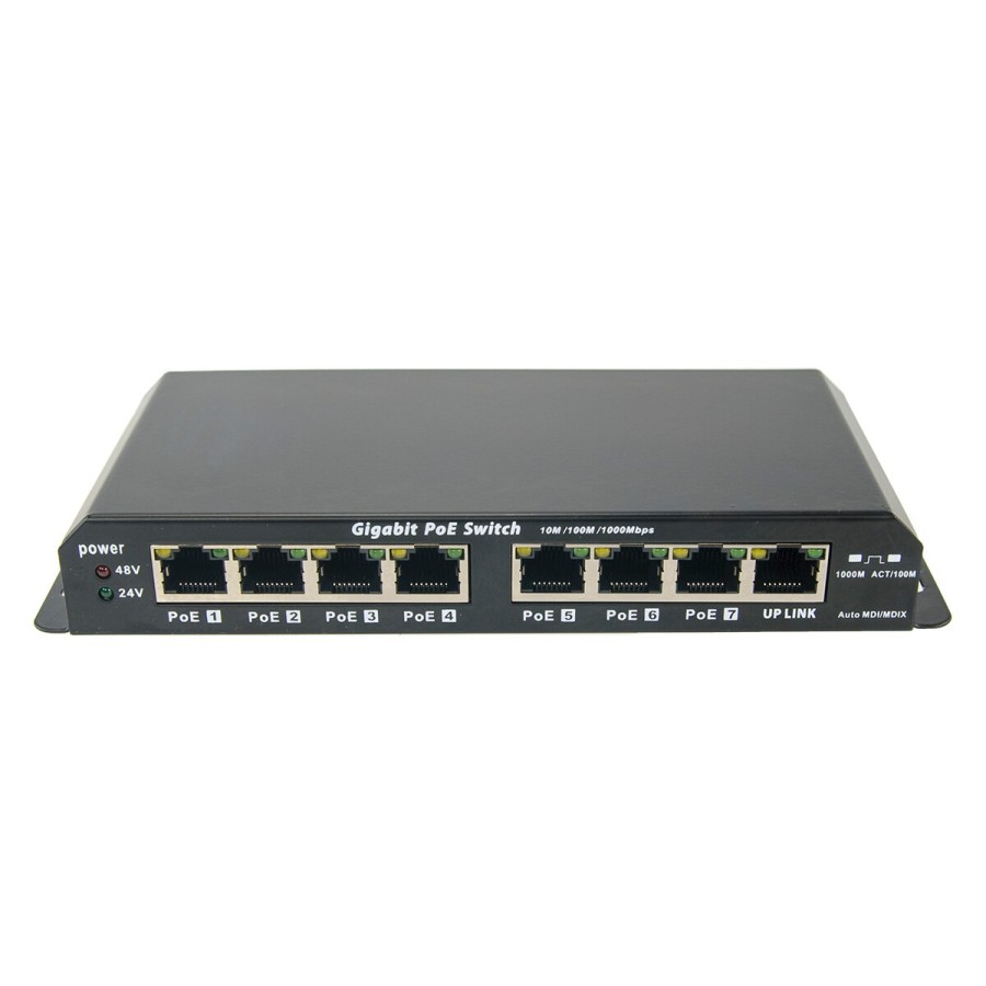 PoE switch 7 ports 24V/48V 60W