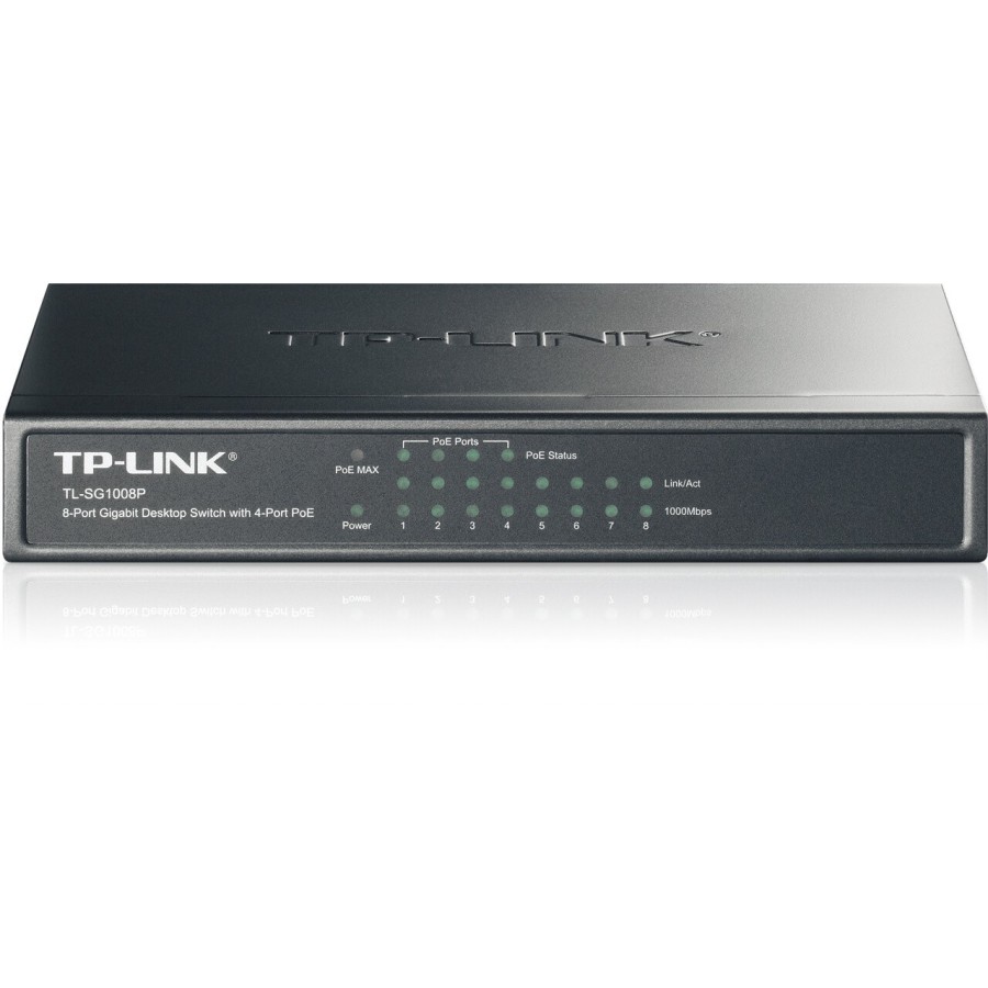 Interruttore 8 porte Gigabit, 4 porte POE TL-SG1008P