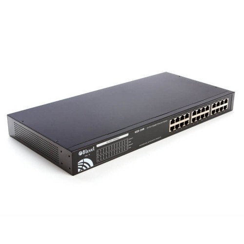 Interruttore rackmount Fast Ethernet a 24 porte GES-24R 8 Level
