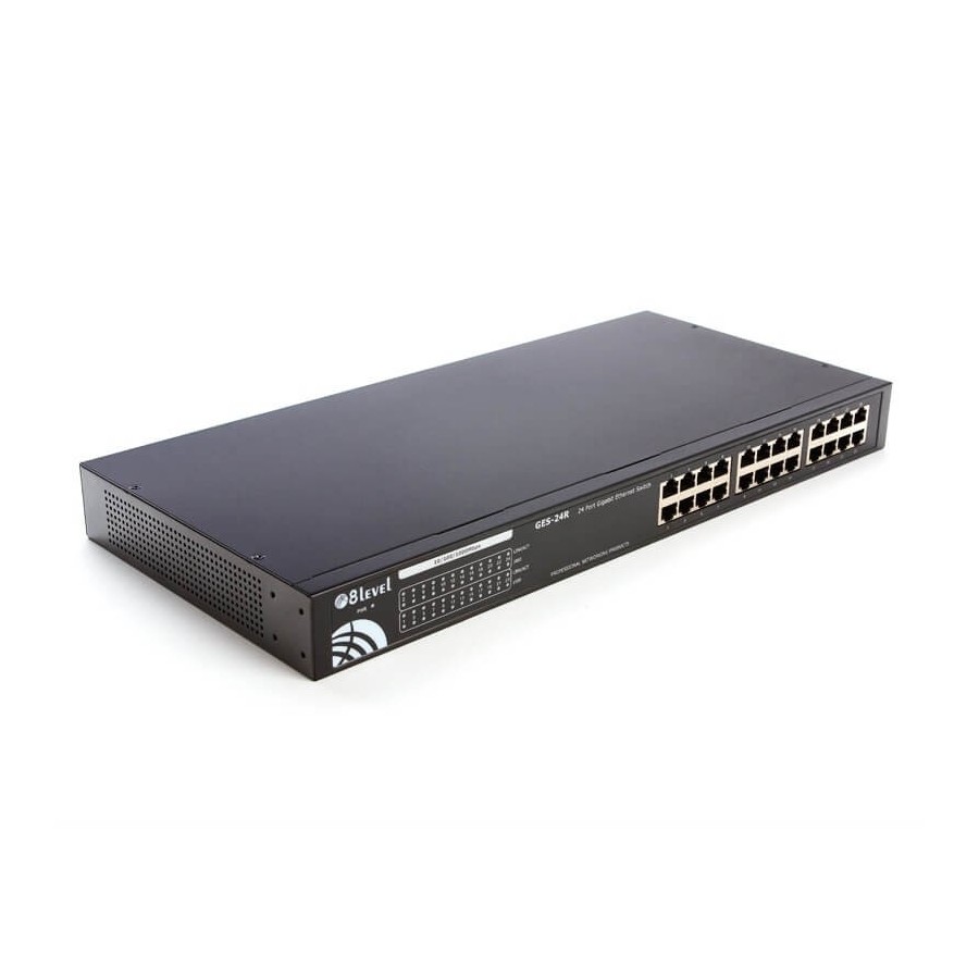 Interruttore rackmount Fast Ethernet a 24 porte GES-24R 8 Level