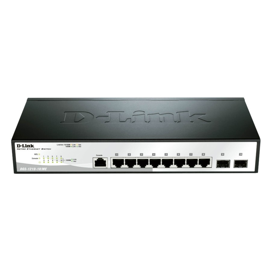 D-Link DGS-1210-10/ME Switch Metro Ethernet 8 gigabit ports, 2 SFP