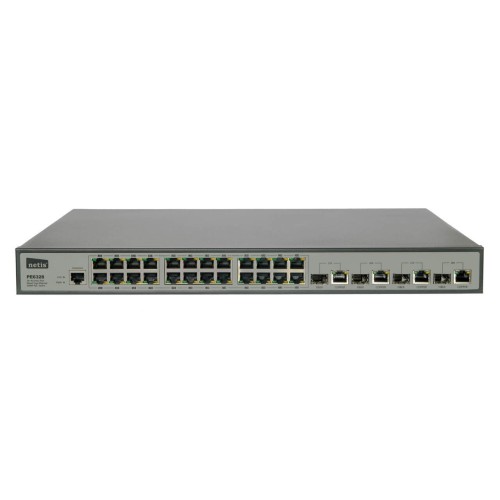 NETIS PE6328 24xFE 4xGbE/SFP SNMP PoE 802.3af Switch