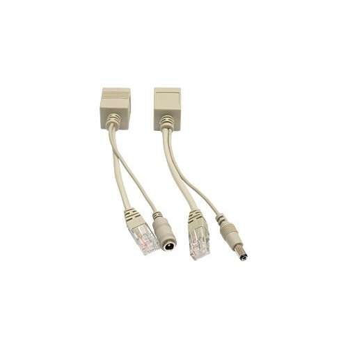 Injector PoE / Splitter PoE (for AP, complete) - 15 cm, white