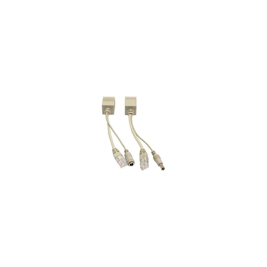 Injector PoE / Splitter PoE (for AP, complete) - 15 cm, white