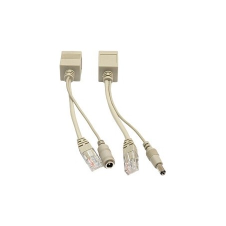 Injector PoE / Splitter PoE (for AP, complete) - 15 cm, white