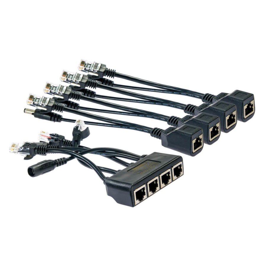 PoE Injector 4-port / 4x Separator (SET)