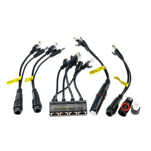 PoE Injector 4-port / 4x Waterproof Separator (SET)