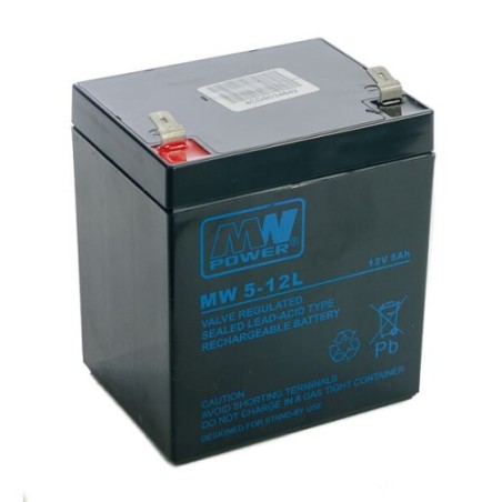 Batteria MW 5-12 5Ah 12V (connettori 6,35mm)