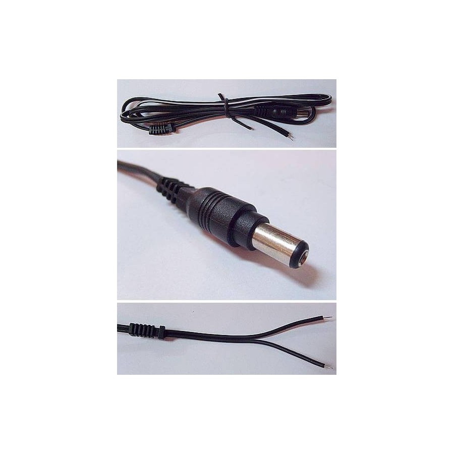 Cavo di alimentazione semplice CC (24V 5,5 / 2,1 millimetri) 100 cm