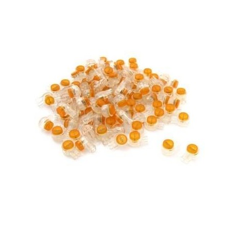 100 PZ PEZZI TIPO SCOTCHLOK UY 100 CONNETTORE PLACCATI ORO