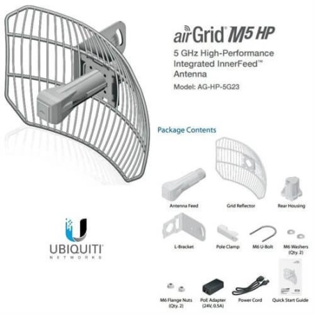 UBIQUITI AirGrid M5 AG-HP-5G23 - CPE access point outdoor POE 5GHz 23dBi