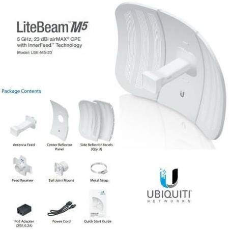Ubiquiti LiteBeam M5 LBE-M5-23 - CPE access point outdoor POE 5GHz 23dBi
