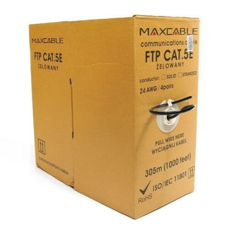 Cavo CCA FTP Maxcable kat.5e 305m gel esterno